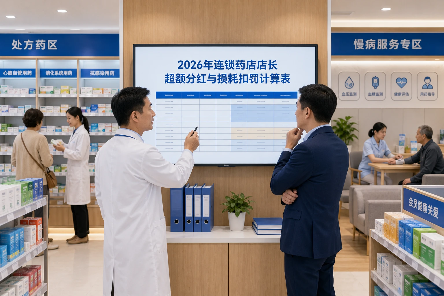 2026年连锁药店店长超额分红与损耗扣罚计算表