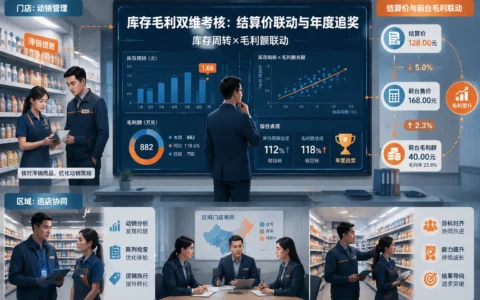 连锁零售品类经理库存与毛利双维考核方案：结算价联动与年度降本追奖