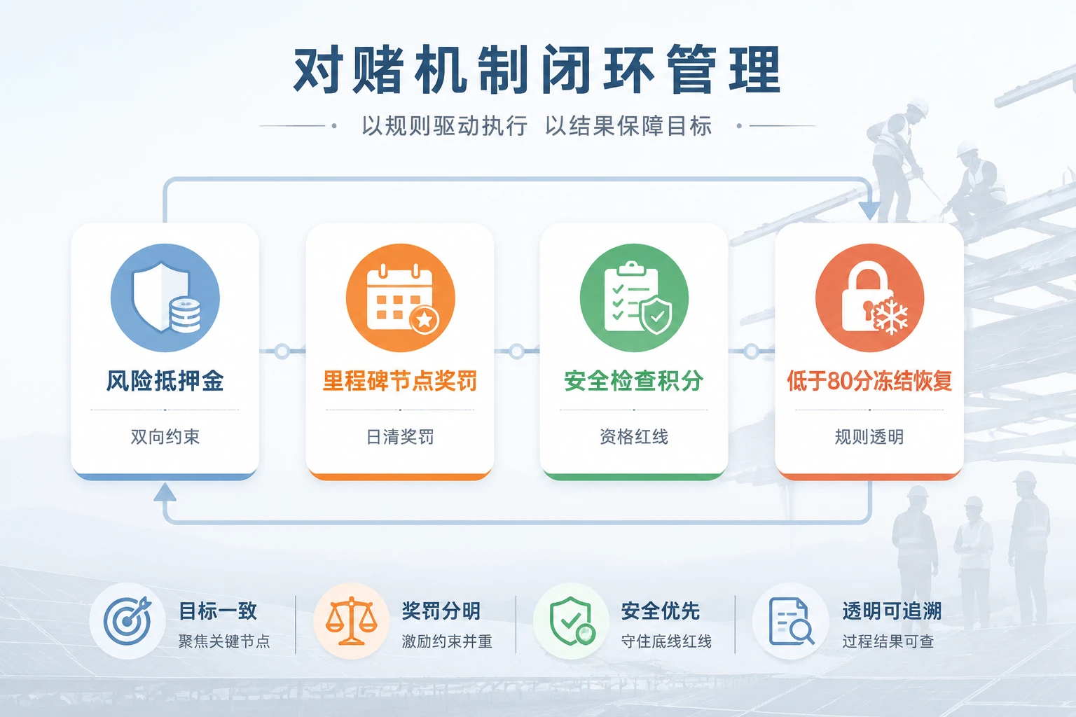 2026年光伏EPC施工班组对赌:2‰日节点奖罚与安全积分红线