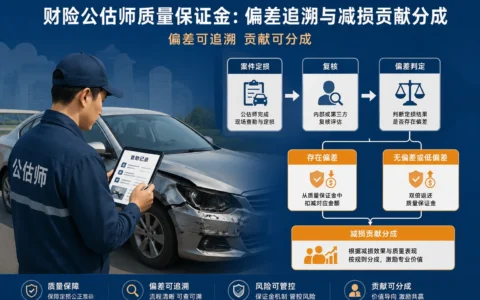 财险公估师定损偏差追溯与质量保证金激励方案：扣减规则与减损分成设计（2026年版）