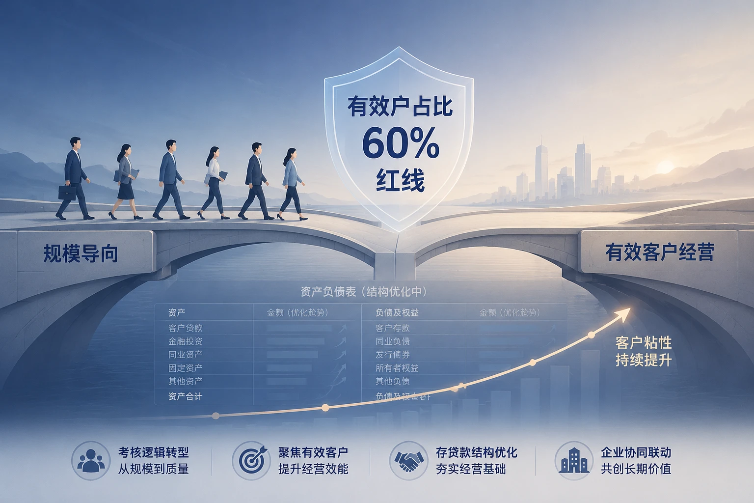 城商行支行递延考核:有效户占比60%红线与存贷结构联动框架