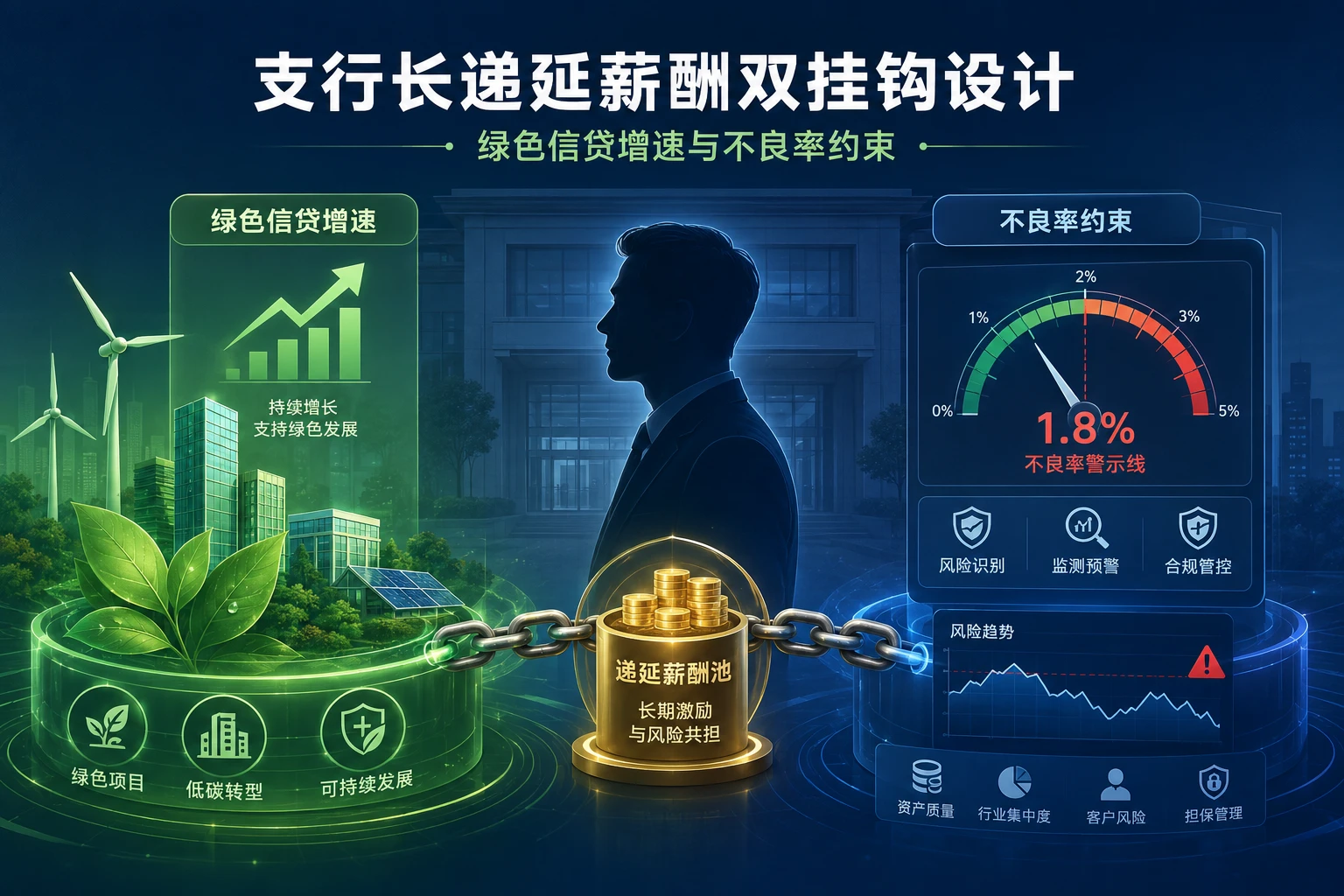 城商行支行长递延薪酬双挂钩设计:绿色信贷增速与不良率约束(2026年版)