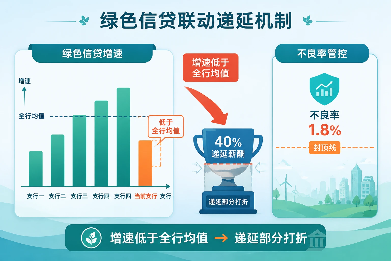 城商行支行长递延薪酬双挂钩设计:绿色信贷增速与不良率约束(2026年版)