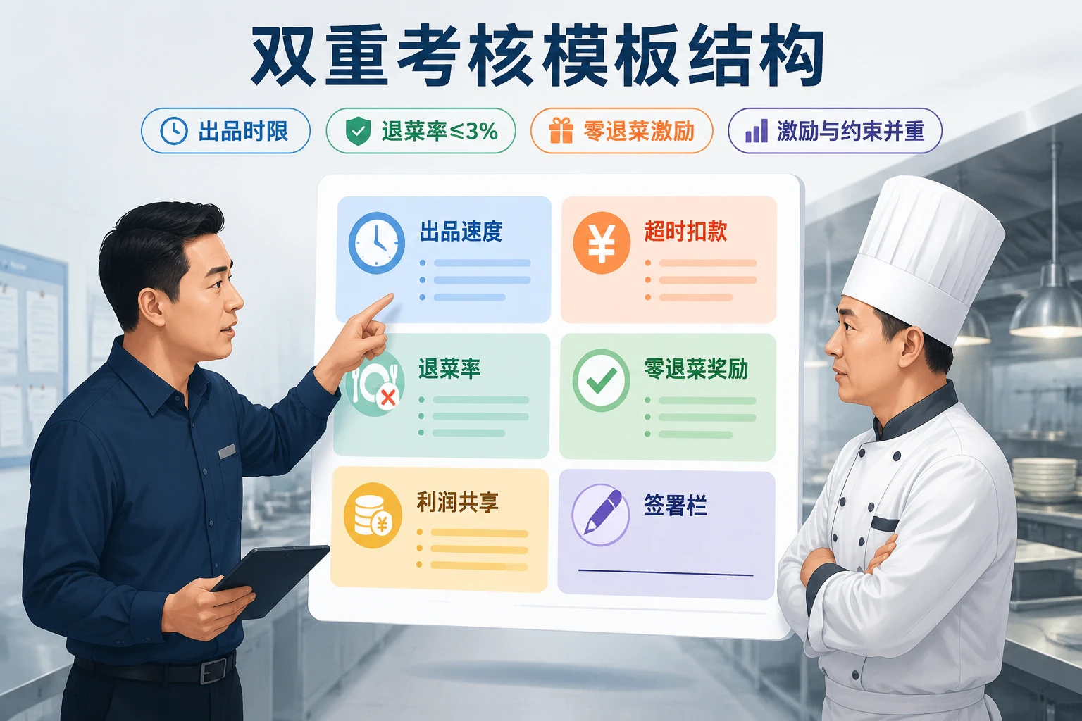 中餐连锁厨师长出品速度与退菜率双重考核表单