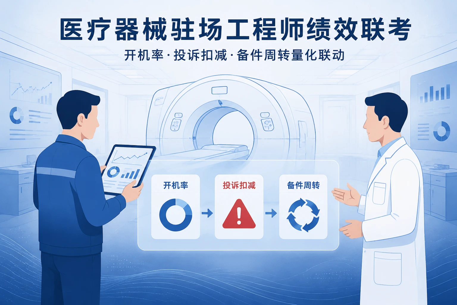 医疗器械驻场工程师绩效联考:开机率、投诉与备件周转扣减(2026年版)