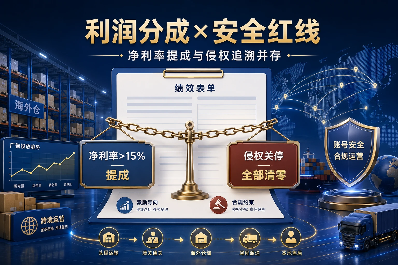独立站运营经理利润分成模板:净利率超15%提成,侵权清零追溯(2026年版)