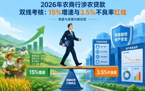 2026年农商行涉农贷款双线考核：15%增速与3.5%不良率红线的经营策略