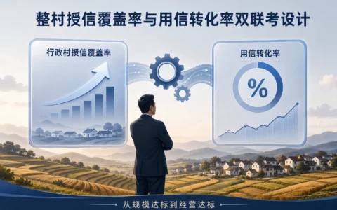 覆盖率虚高、用信低迷？整村授信双联考设计：农商行支行长经营责任制实操框架