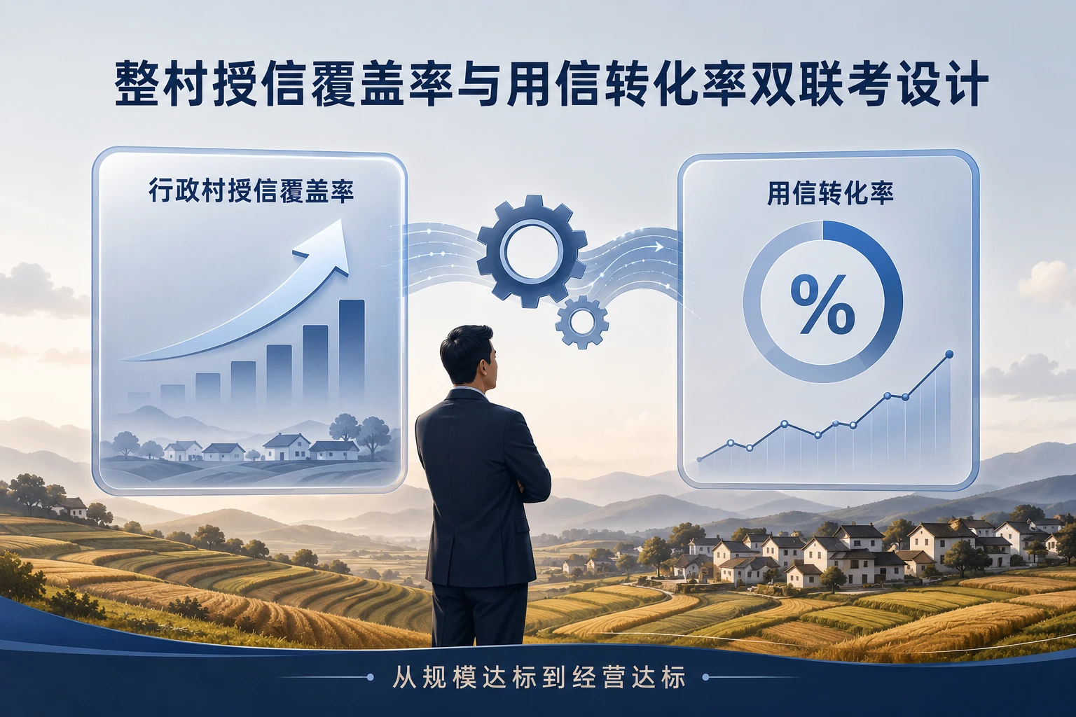 农商行支行长经营责任制：整村授信覆盖率与用信转化率双联考设计