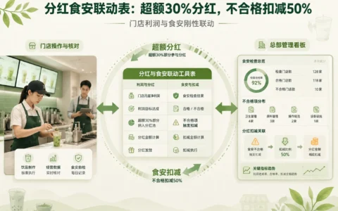 连锁茶饮合伙人分红与食安品控联动表单指南：设计、计算与ROI落地（2026年版）