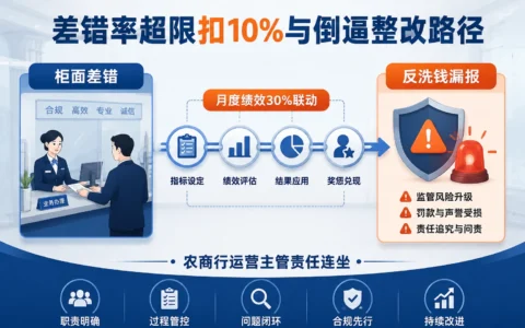 农商行运营主管绩效联动：差错率超限扣10%与15分钟等候倒逼整改机制（2026年版）