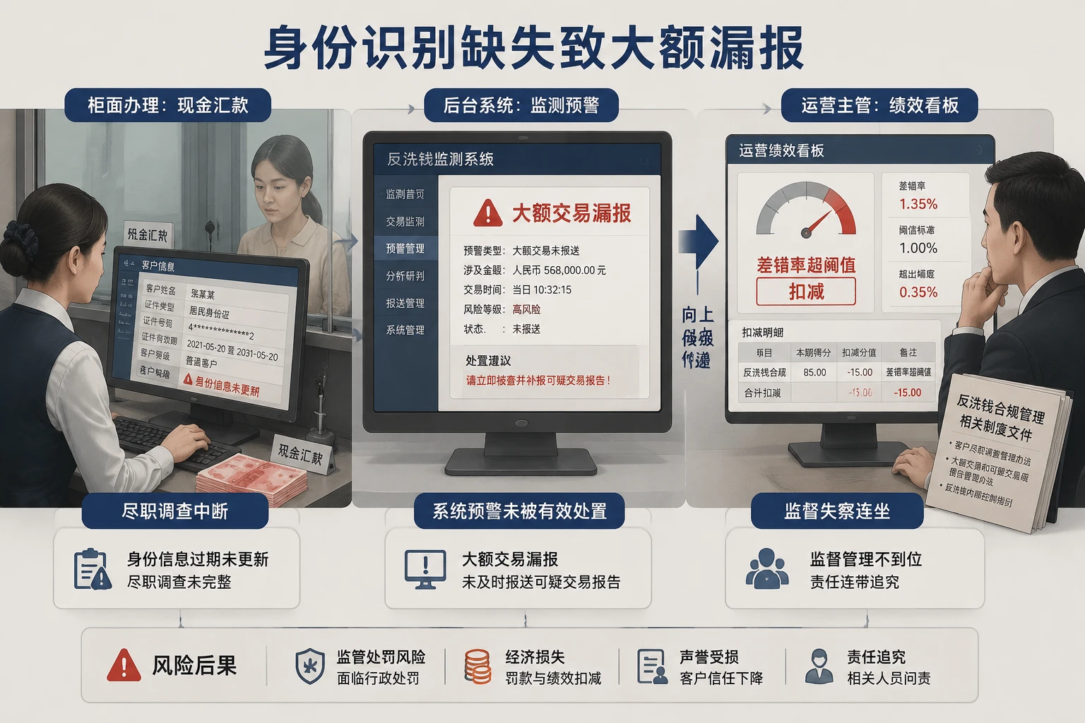农商行运营主管责任连坐：差错率超限扣10%与倒逼整改路径（2026年版）