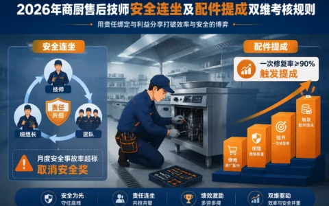 2026年商厨售后技师安全连坐与配件提成双维考核方案实操指南）