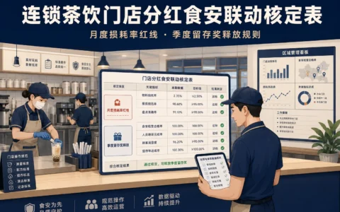 连锁茶饮合伙人分红食安联动核定表：月度损耗红线与季度留存释放规则实操版）（2026年版）