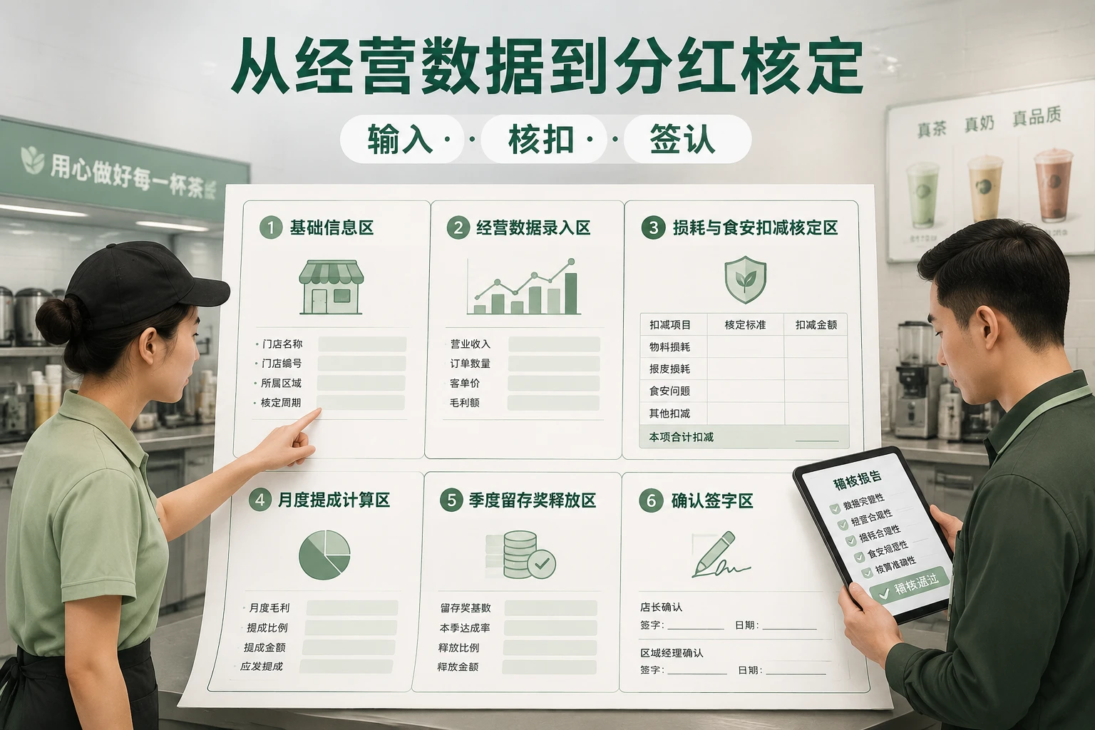 连锁茶饮门店分红食安联动核定表：月度损耗率红线与季度留存奖释放规则（2026年版）