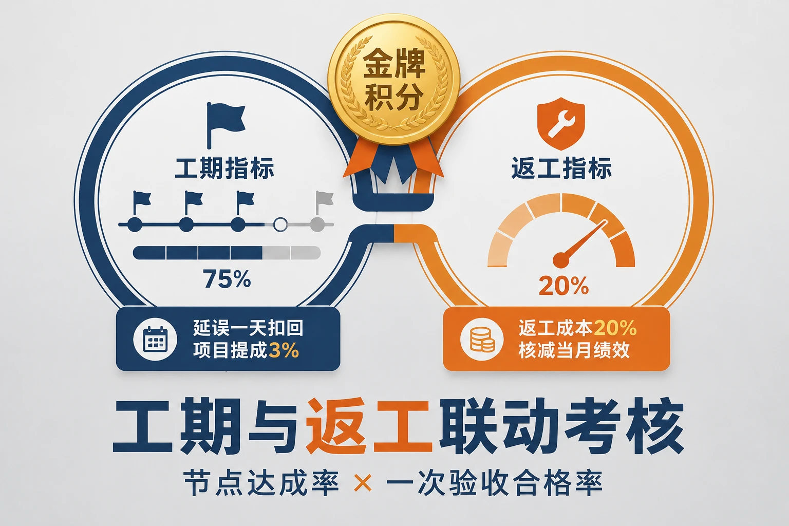装饰项目经理工期与返工联动考核模板