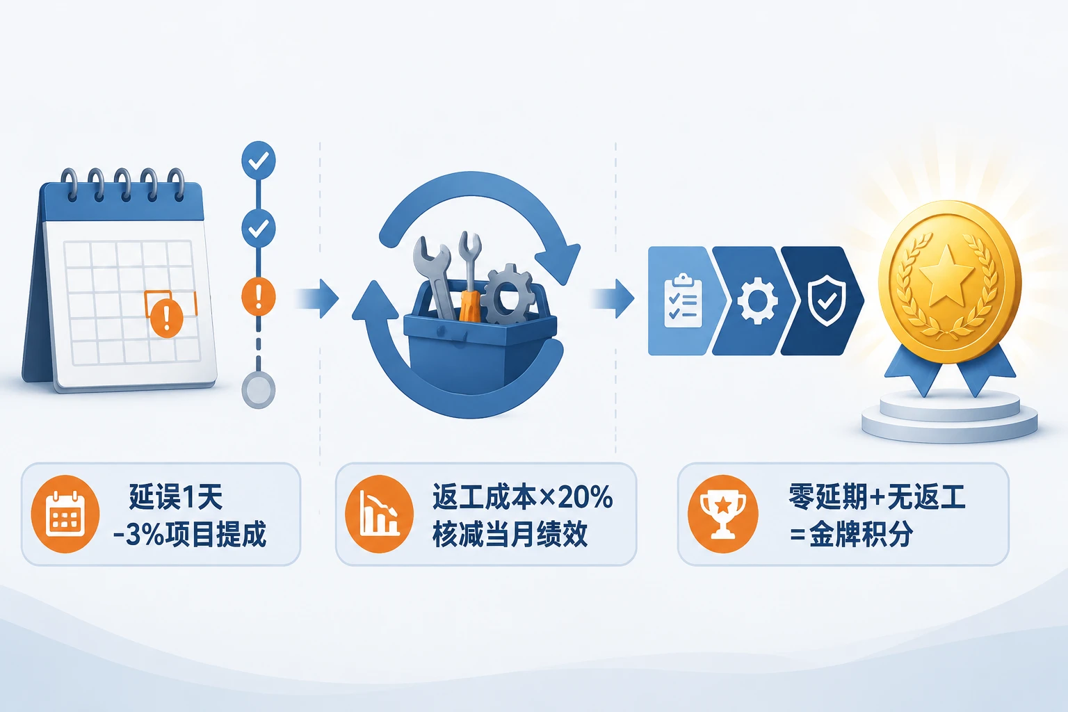 装饰项目经理工期与返工联动考核模板