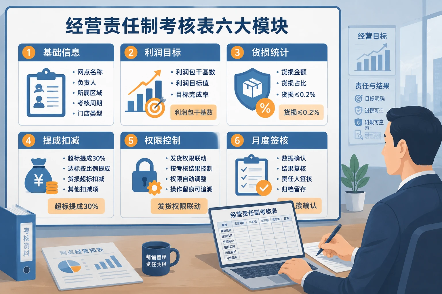 2026年快递网点站长利润包干与货损率对赌考核表