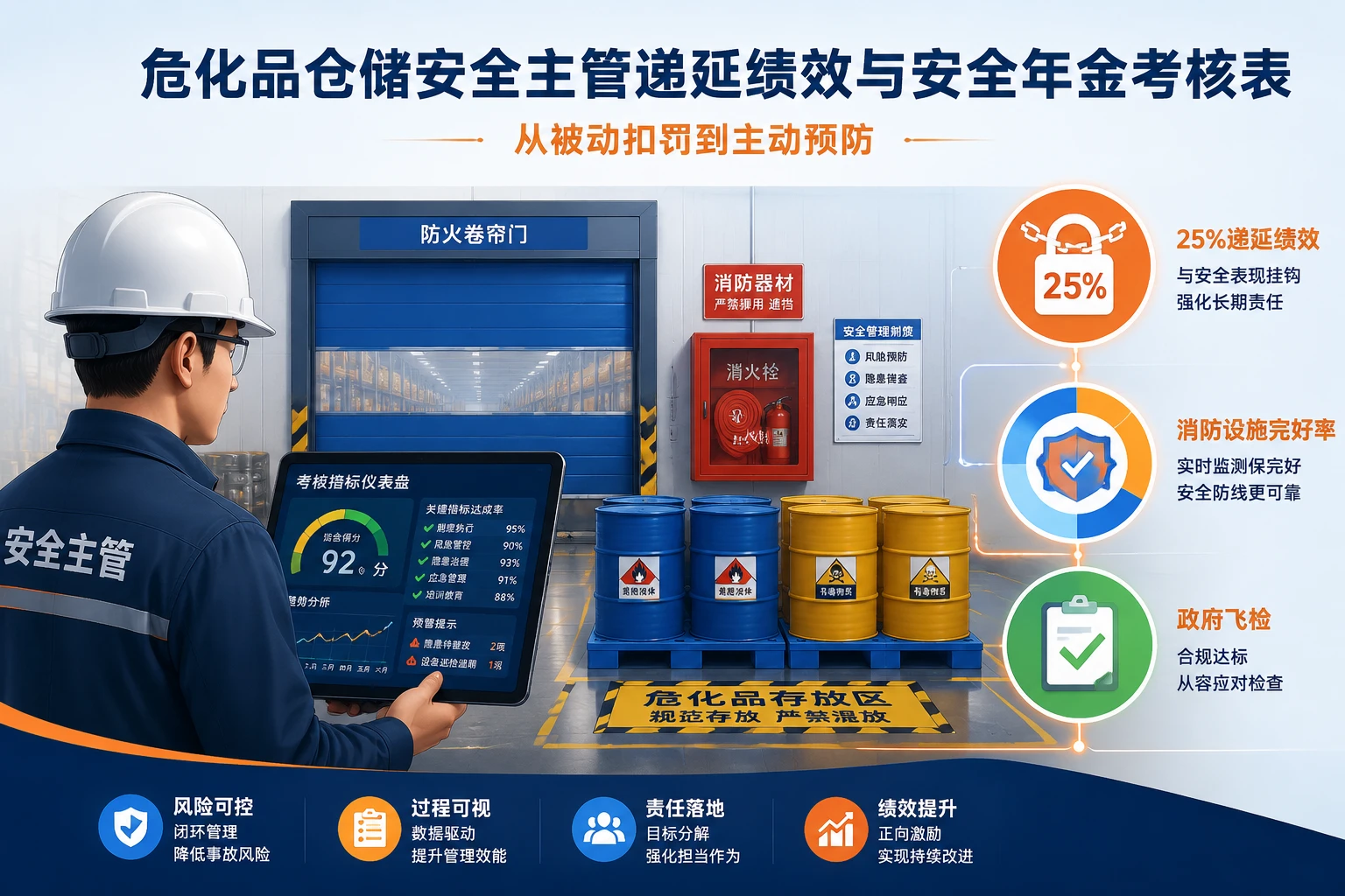 危化品仓储安全主管递延绩效与安全年金考核表