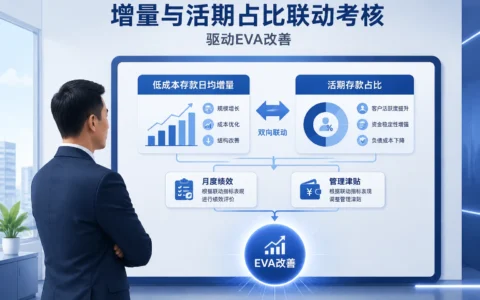 2026年农商行支行长存款结构双挂钩考核模板：低成本存款增量与活期占比联动计算表