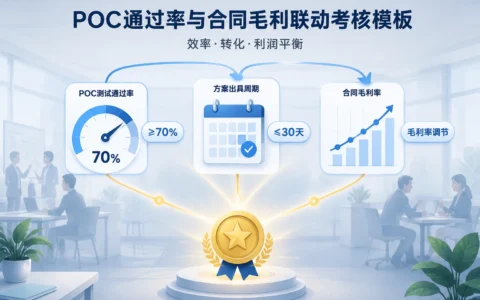 2026年售前顾问绩效联动模板：POC通过率与合同毛利考核表实操版）