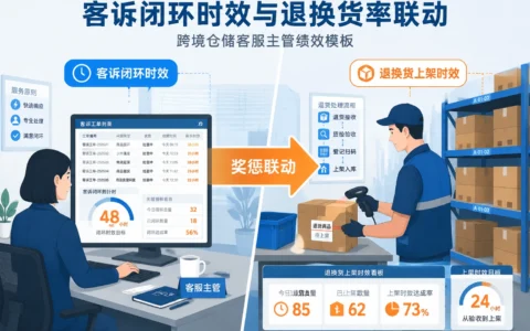 跨境仓储客服主管绩效考核表：客诉闭环时效与退换货率联动奖惩细则