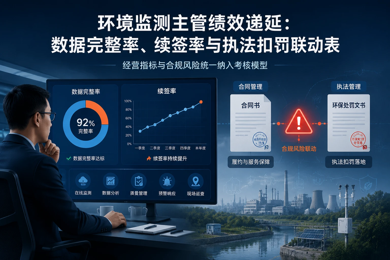 环境监测主管绩效递延：数据完整率、续签率与执法扣罚联动表（2026年版）