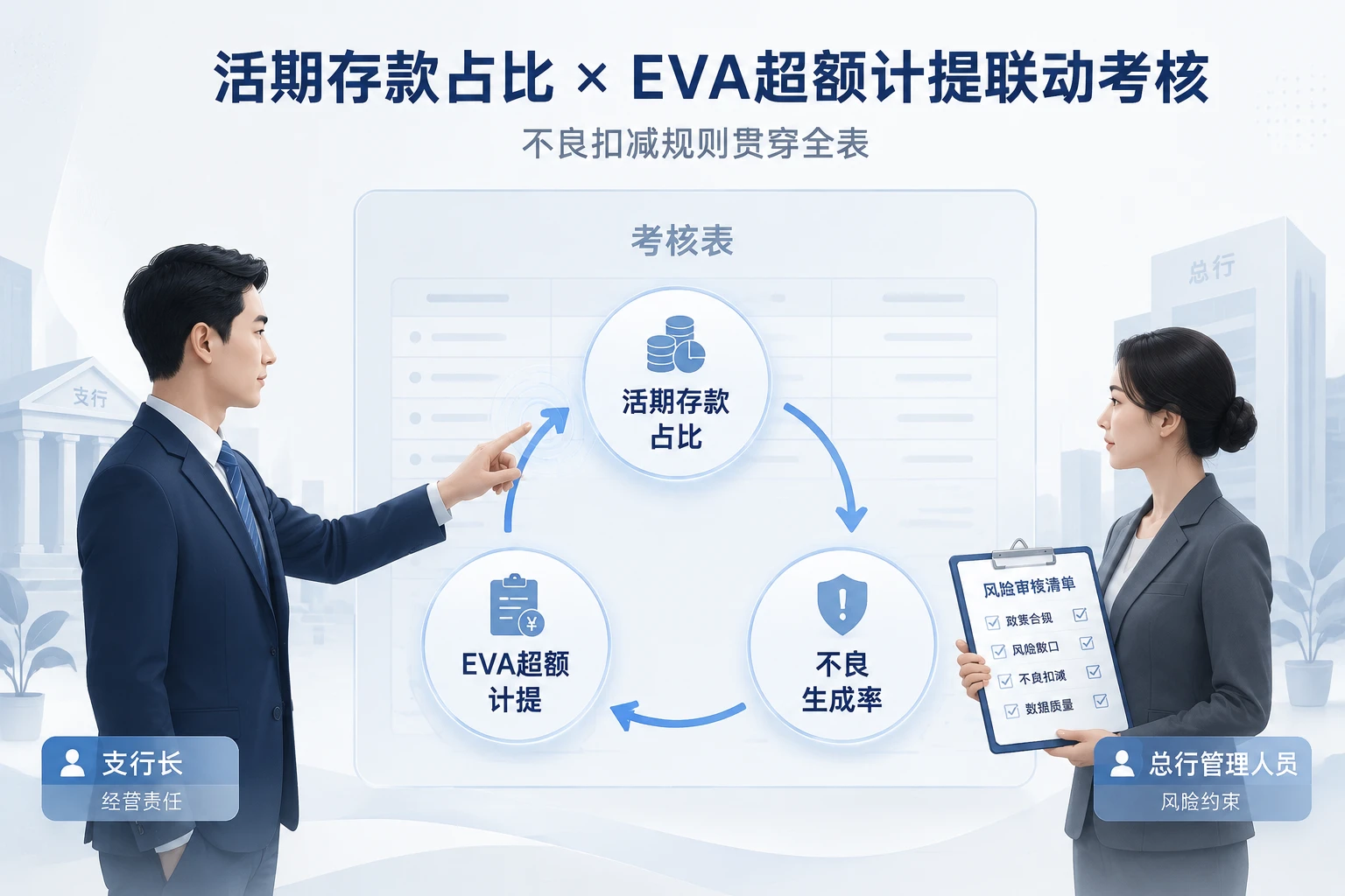 支行长活期存款占比与EVA超额计提考核表（不良扣减规则）（2026年版）