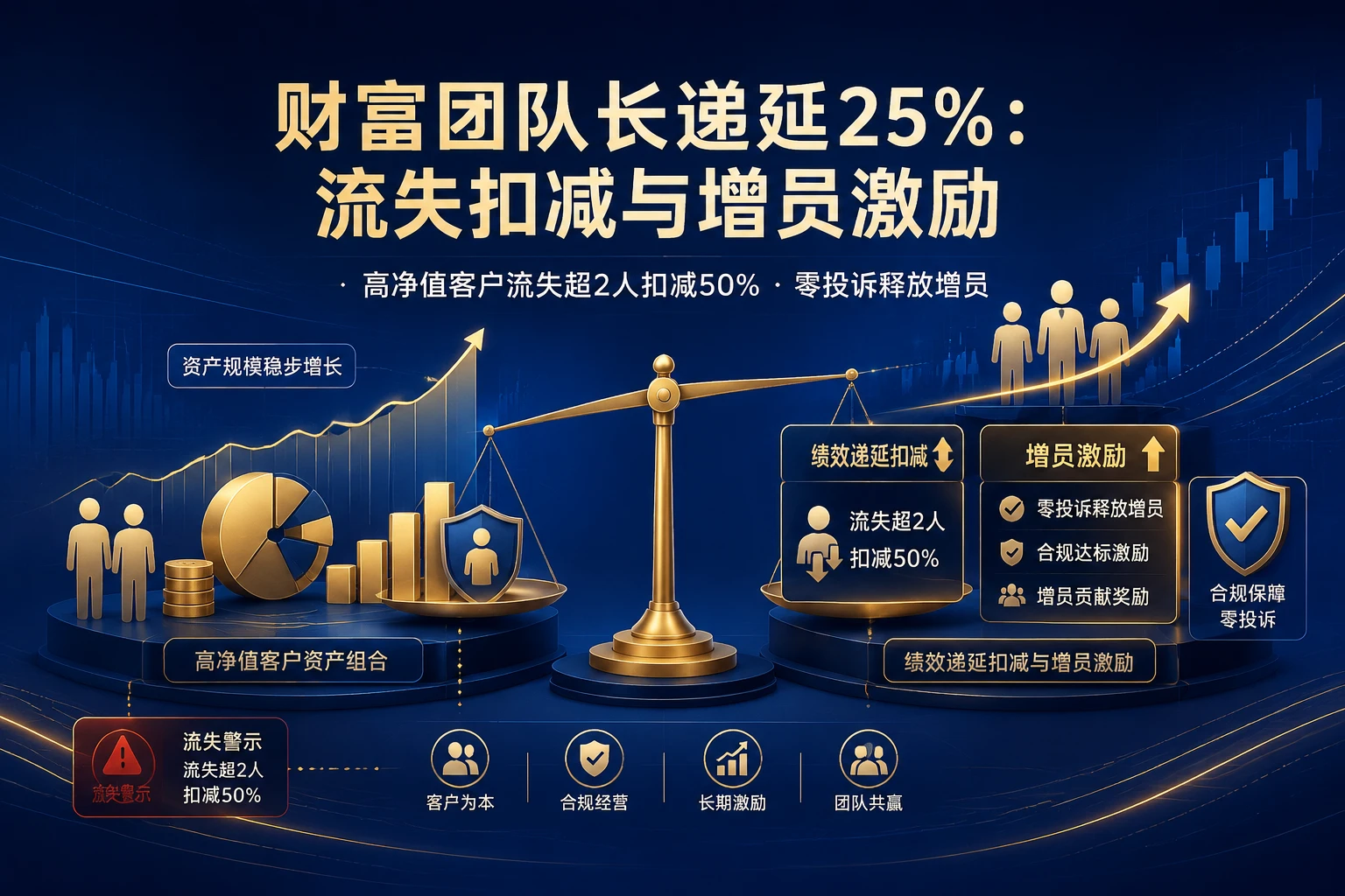 2026年财富团队长递延25%:高净值客户流失扣减与零投诉增员激励规则