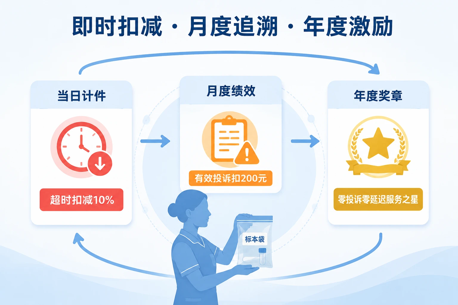 2026年医院运送护工计件薪酬模板:标本送达超时扣减与零投诉奖励