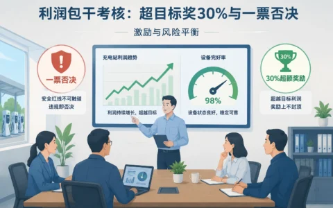 充电站利润包干考核模板：超额利润30%奖励与完好率一票否决联动规则