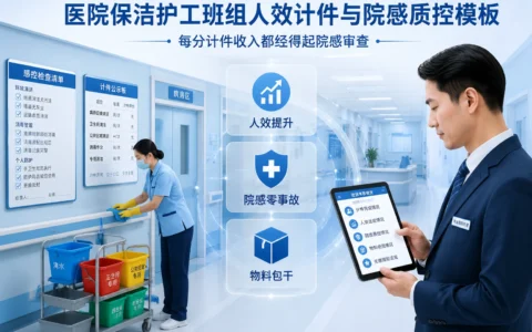 医院物业保洁护工班组人效计件与院感质控考核模板（2026年版）