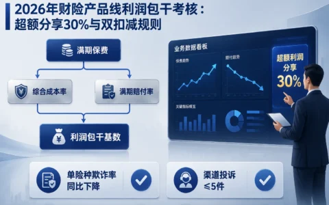 2026年财险产品线利润包干考核方案：超额利润分享30%与欺诈率、渠道投诉双重扣减联动设计