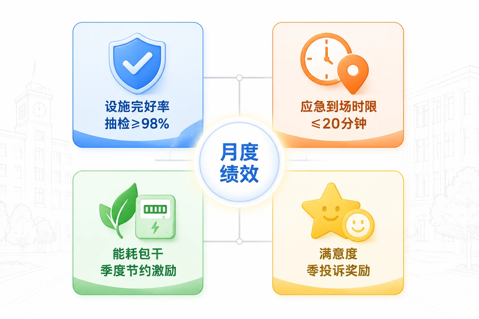 高校物业工程主管月度绩效模板:完好率与到场时限挂钩(2026年版)