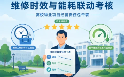 高校物业经营责任包干表：维修时效与能耗联动考核模板（含递延规则）