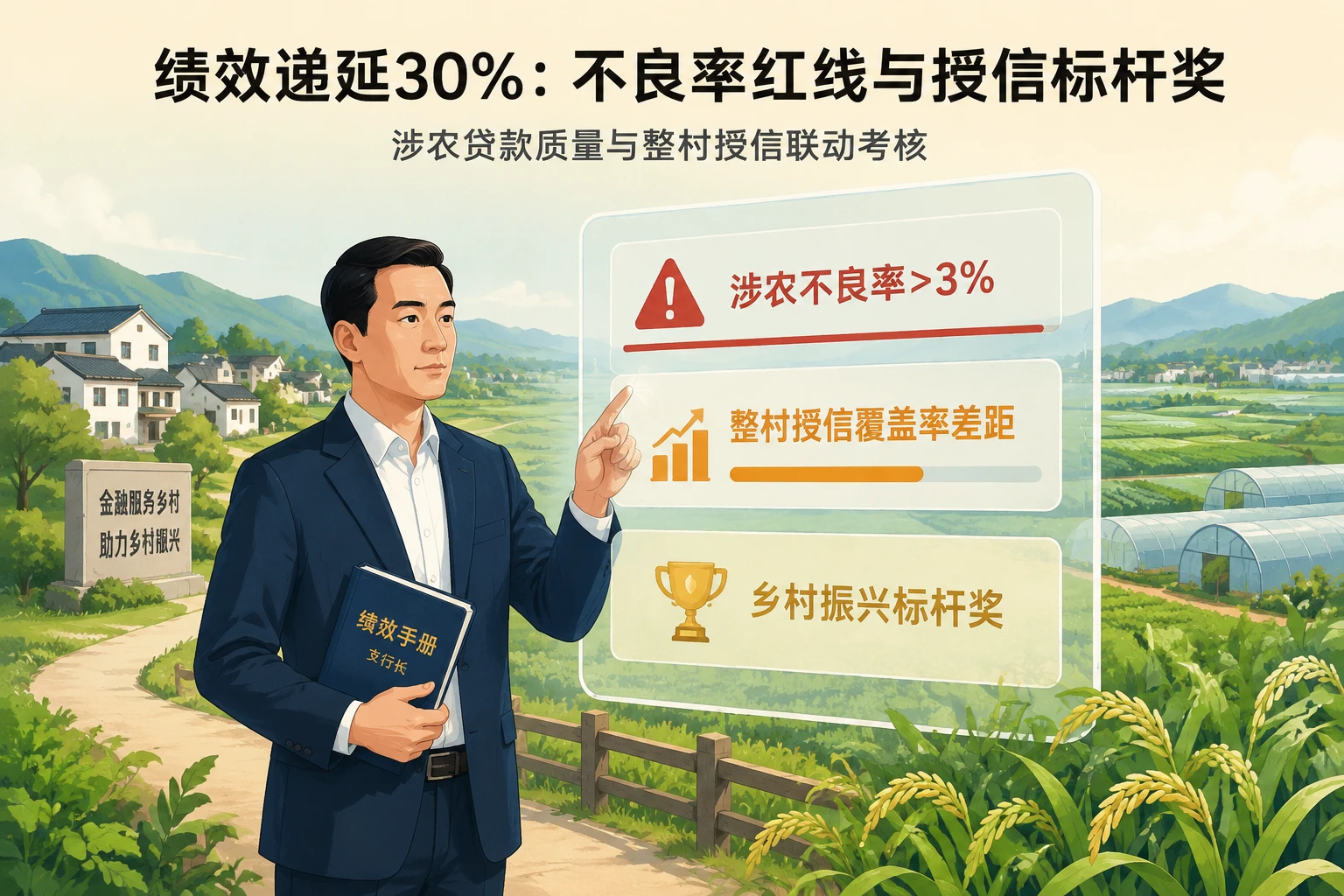2026年村镇银行支行长绩效递延30%：不良率红线与授信标杆奖规则实操版）