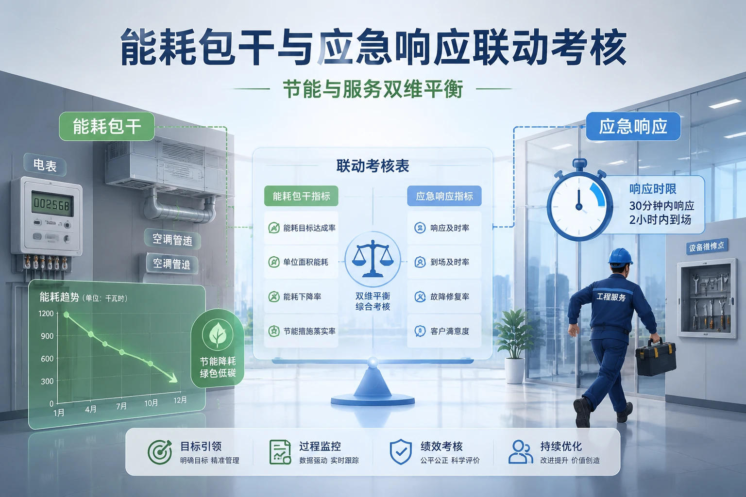 写字楼物业项目经理能耗包干与应急响应联动考核表(2026年版)