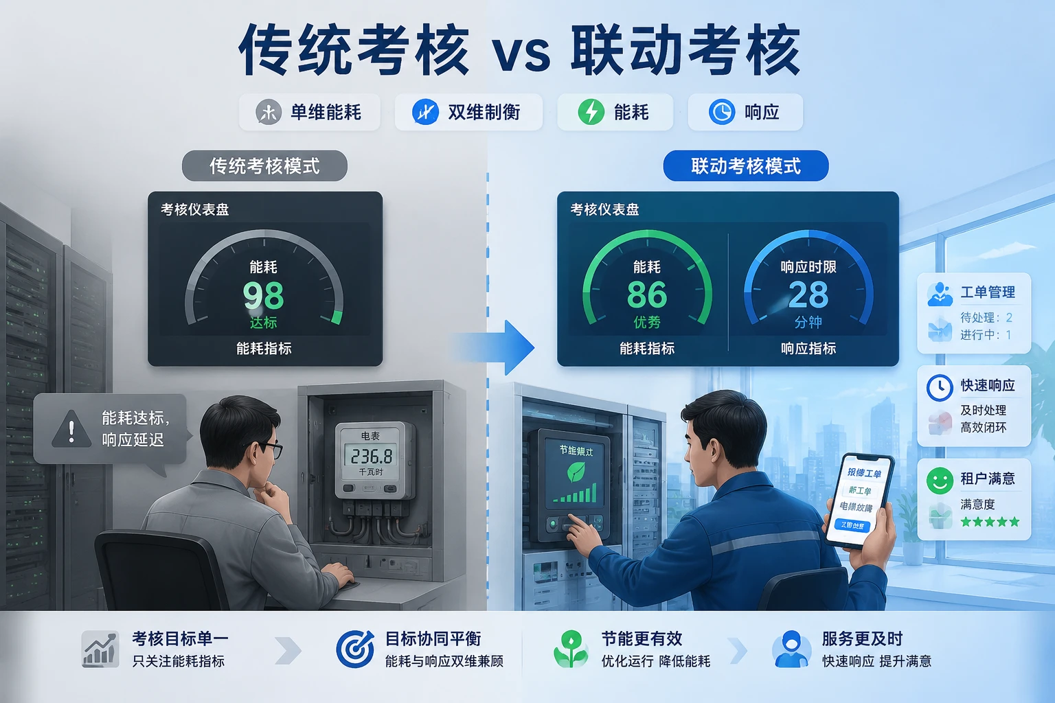 写字楼物业项目经理能耗包干与应急响应联动考核表(2026年版)