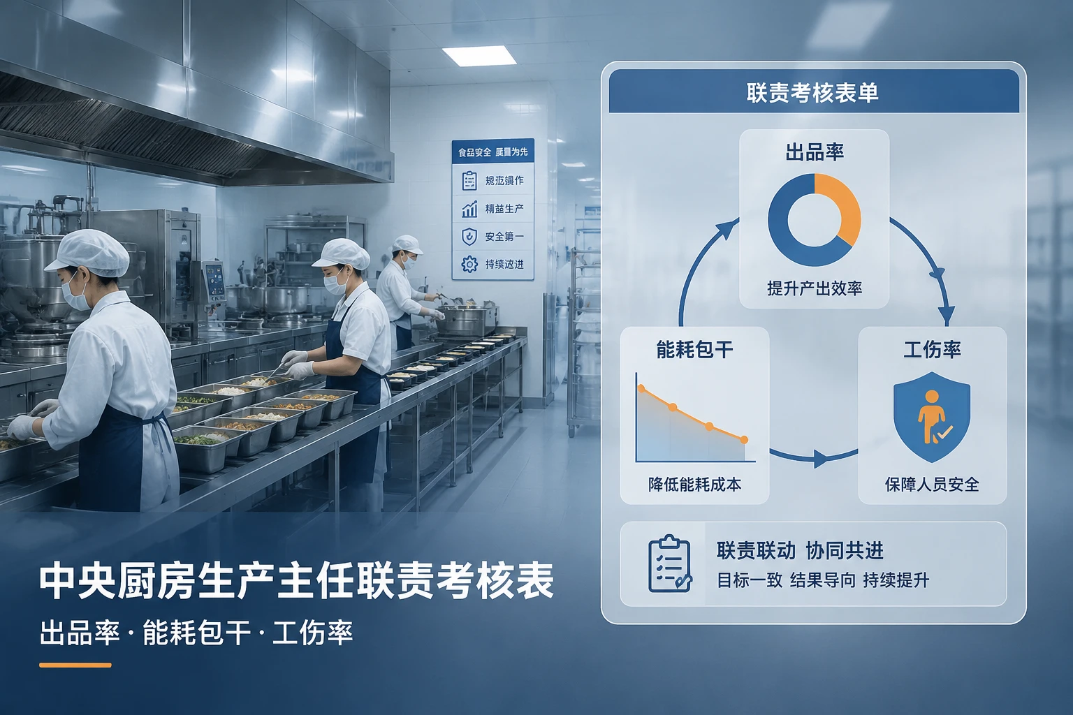 中央厨房生产主任联责考核表：出品率·能耗包干·工伤率