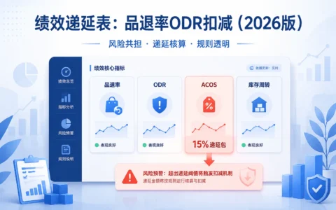 跨境电商运营组长绩效递延核算模板：品退率ODR扣减规则与ACOS库存调节指南（2026年版）