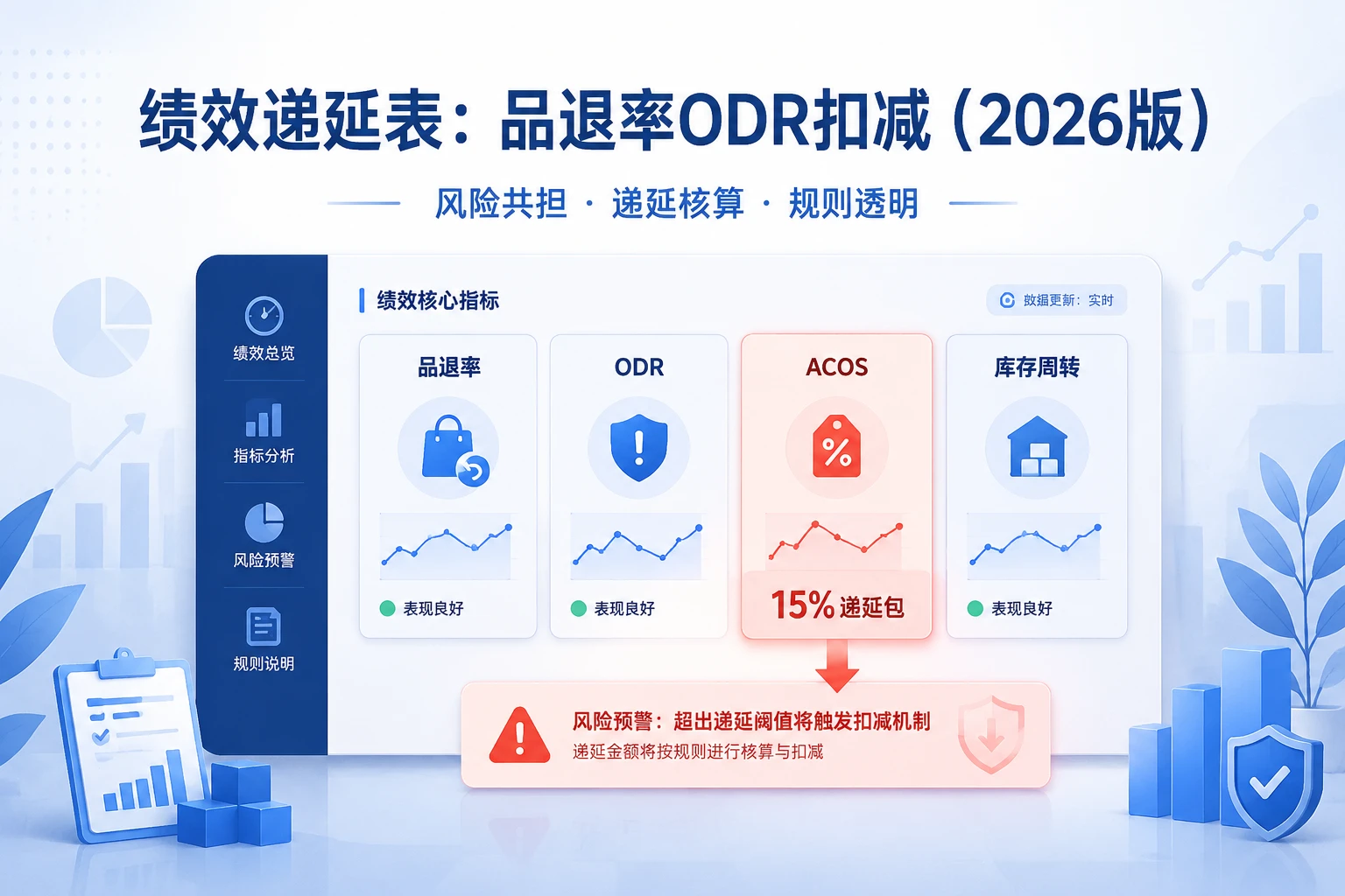 跨境电商运营组长绩效递延表：品退率ODR扣减（2026年版）