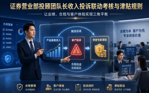 投顾团队长收入投诉联动考核方案：月度绩效50%挂钩销售与合规