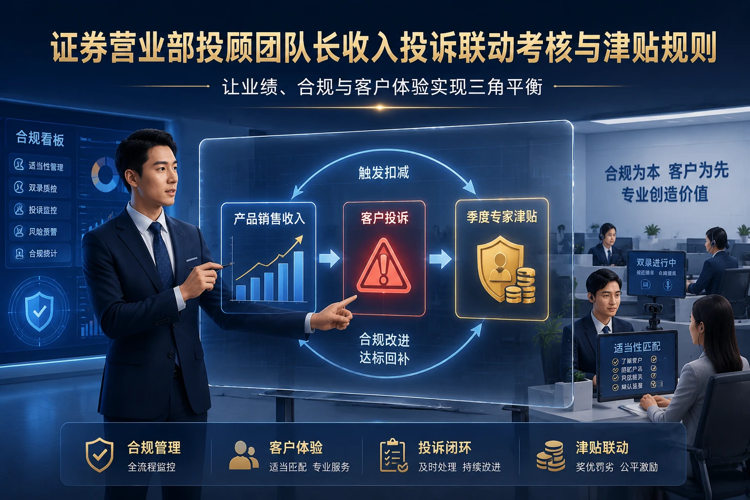 证券营业部投顾团队长收入投诉联动考核与津贴规则