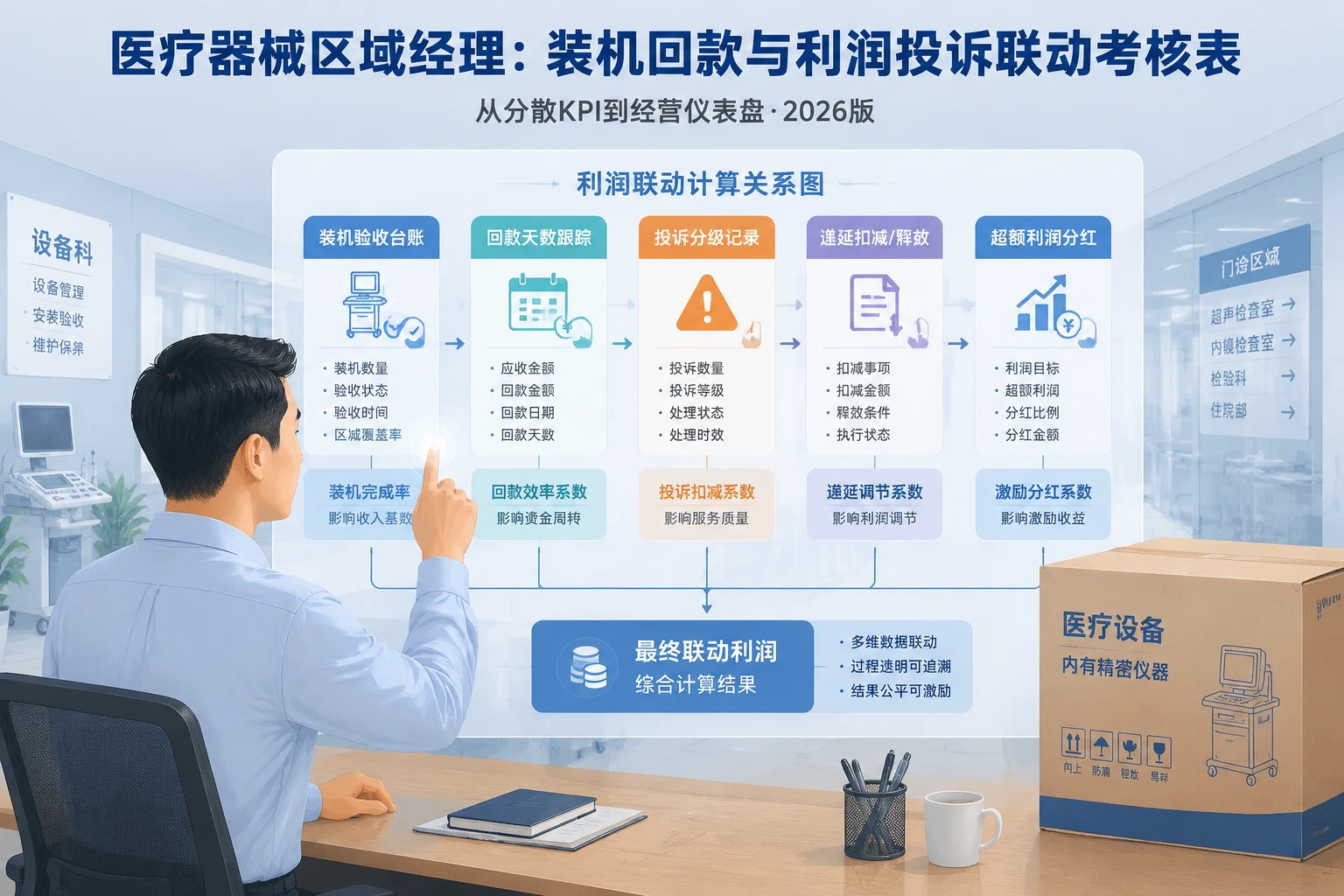 医疗器械区域经理装机回款与利润投诉联动考核表（2026年版）