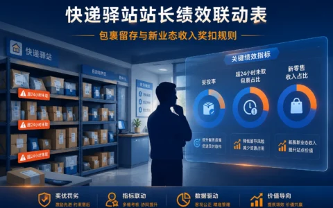 社区配送站站长绩效模板：包裹滞留扣罚+新零售激励联动（2026年版）