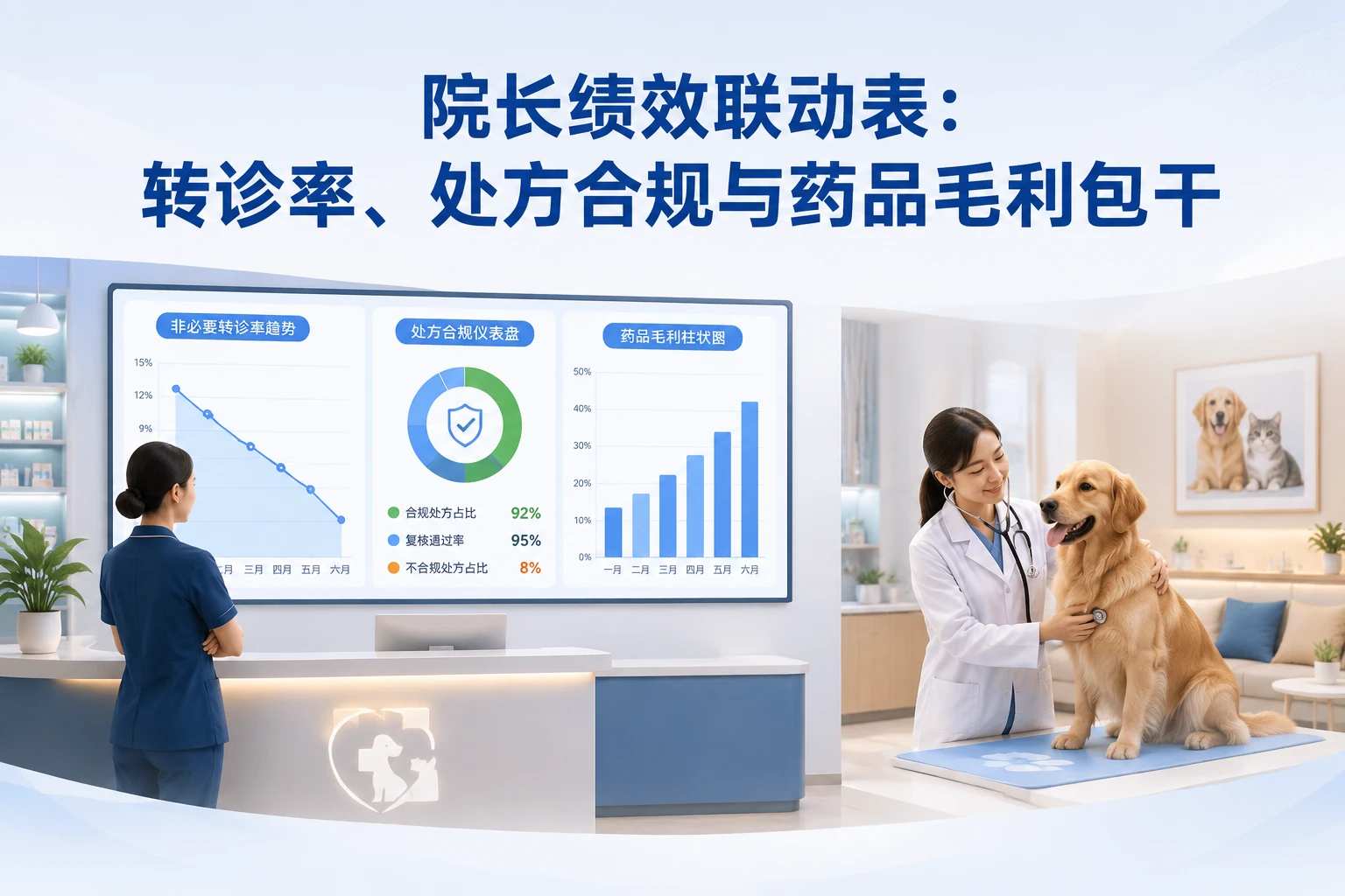 2026年宠物医院院长绩效联动表:转诊率、处方合规与药品毛利包干