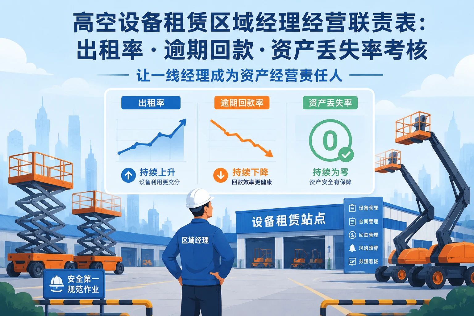 高空设备租赁区域经理经营联责表:出租率、逾期回款与资产丢失率考核(2026年版)