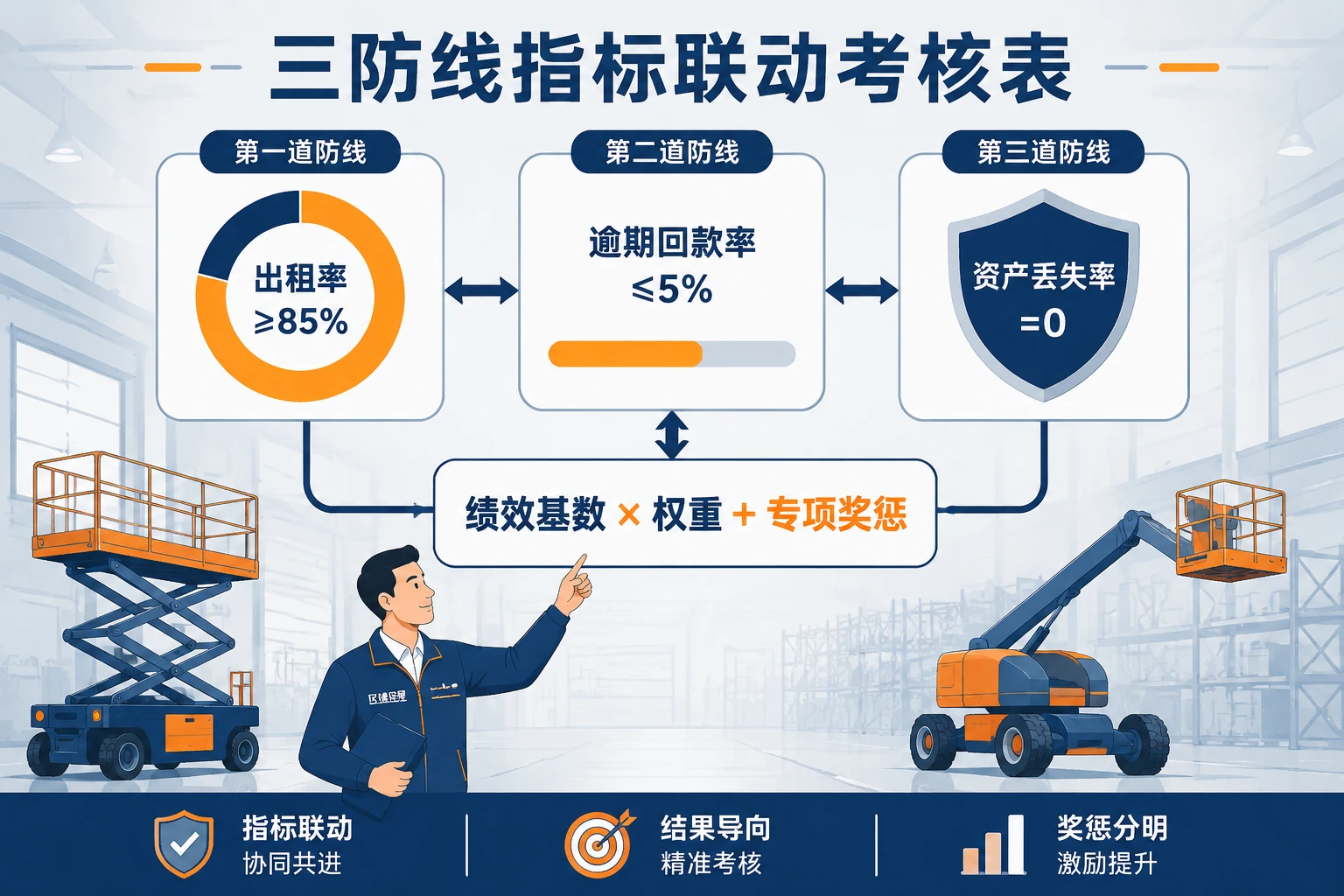 高空设备租赁区域经理经营联责表:出租率、逾期回款与资产丢失率考核(2026年版)