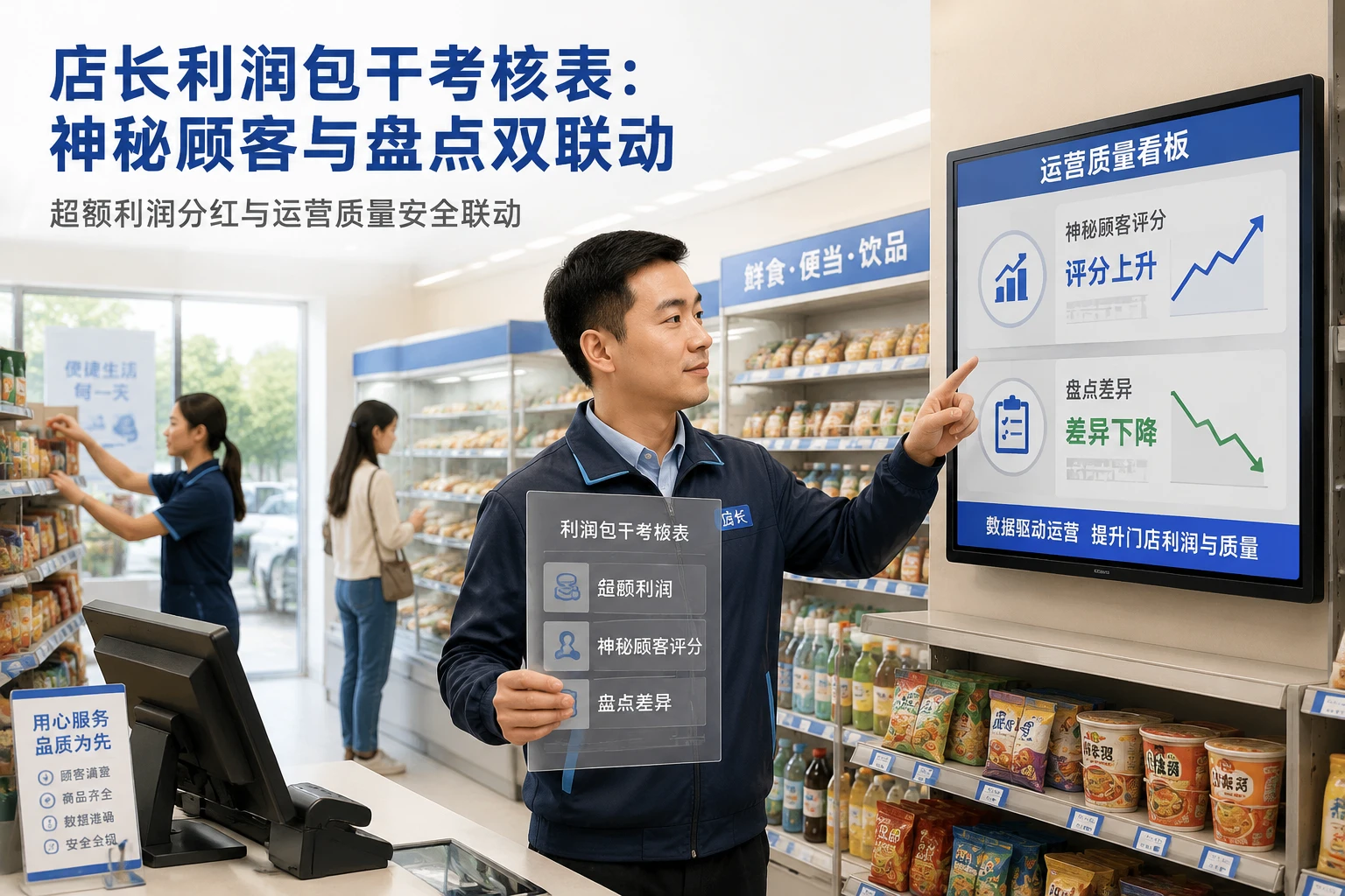 连锁便利店店长利润包干考核表：神秘顾客与盘点双联动（2026年版）