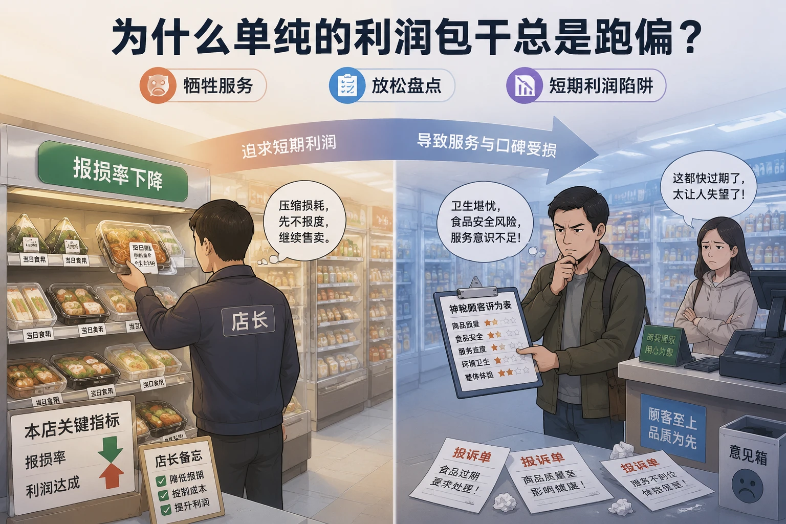 连锁便利店店长利润包干考核表：神秘顾客与盘点双联动（2026年版）